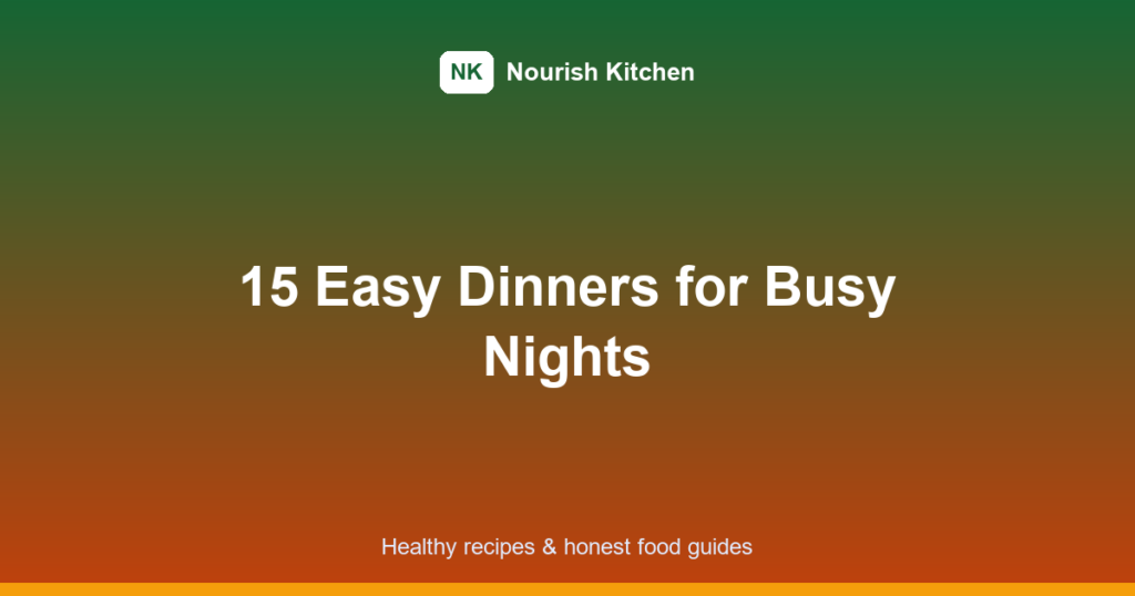 easy dinner recipes featured image