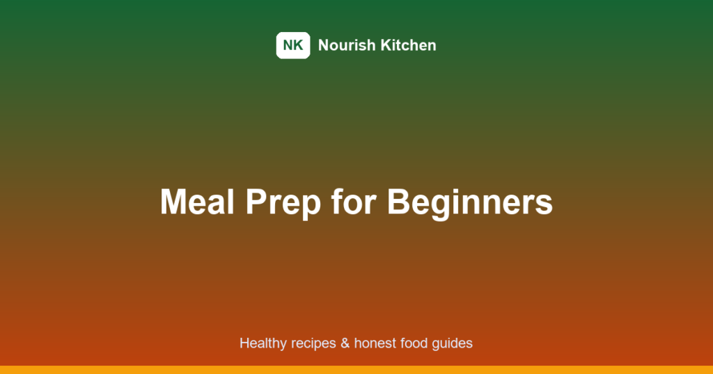 meal prep for beginners featured image