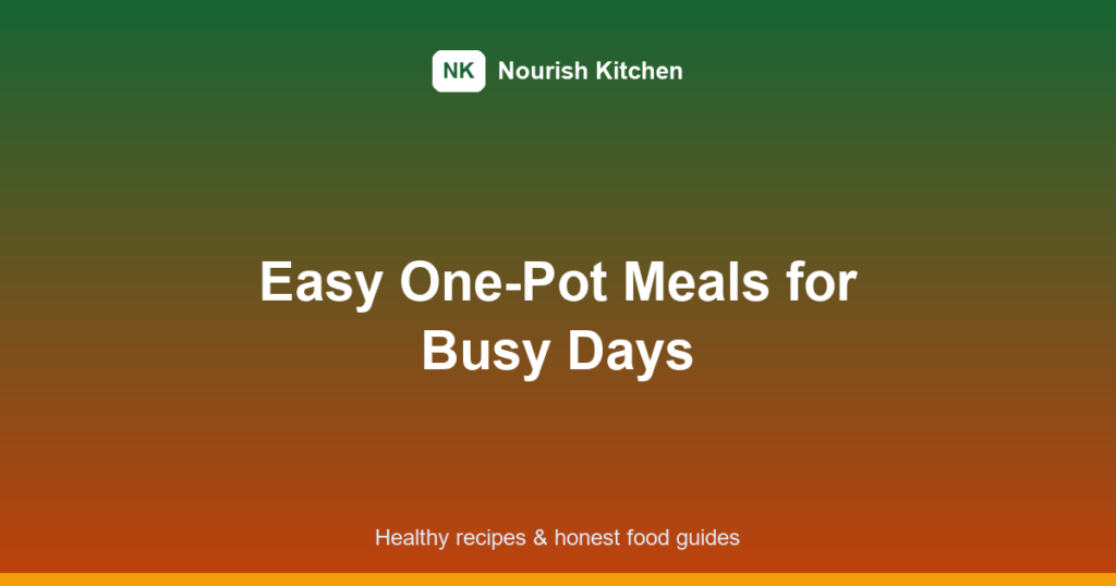 one pot meals featured image