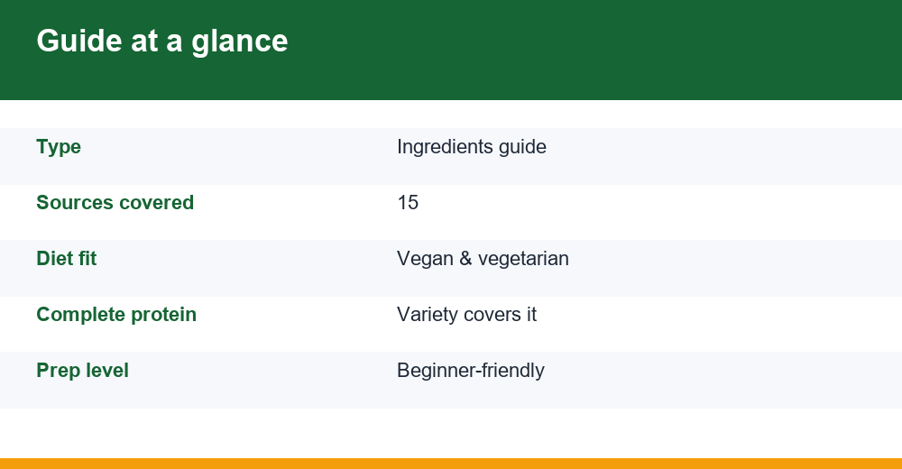 plant based protein — infographie